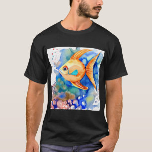 Oranger tropischer Fisch T-Shirt