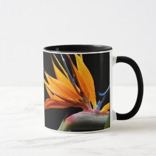 Oranger Vogelparadies-Pflanzenblüte Tasse