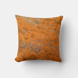 Oranger Waldblick. Oranger Blatt Hintergrund. Herb Kissen