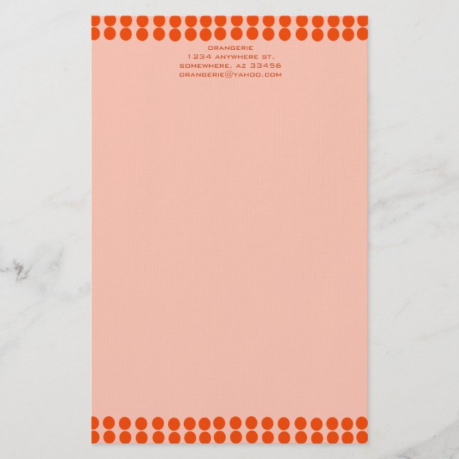 Orangerie Briefpapier (Vorderseite)