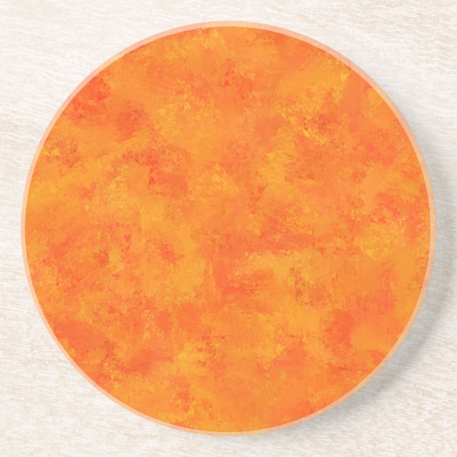 Oranges abstraktes Muster  Getränkeuntersetzer (Vorne)