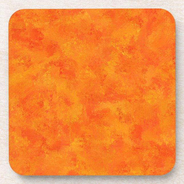 Oranges abstraktes Muster  Getränkeuntersetzer (Vorderseite)