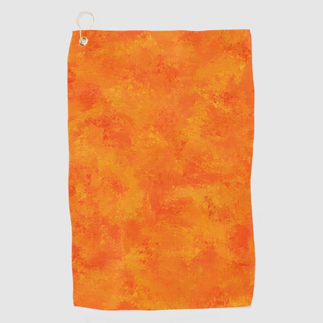 Oranges abstraktes Muster  Golfhandtuch (Vorderseite)
