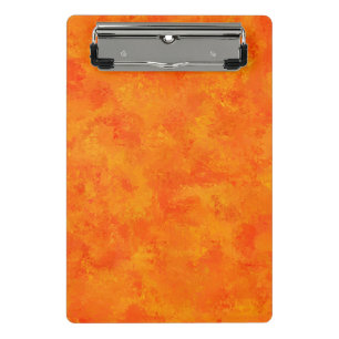 Oranges abstraktes Muster Mini Klemmbrett