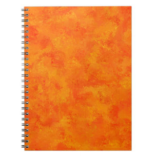 Oranges abstraktes Muster Notizblock