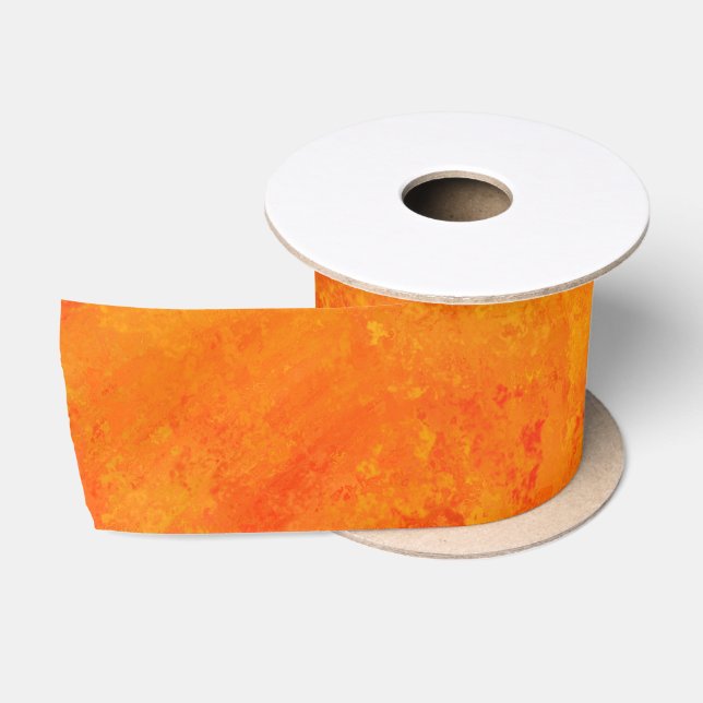 Oranges abstraktes Muster  Satinband (Spule)