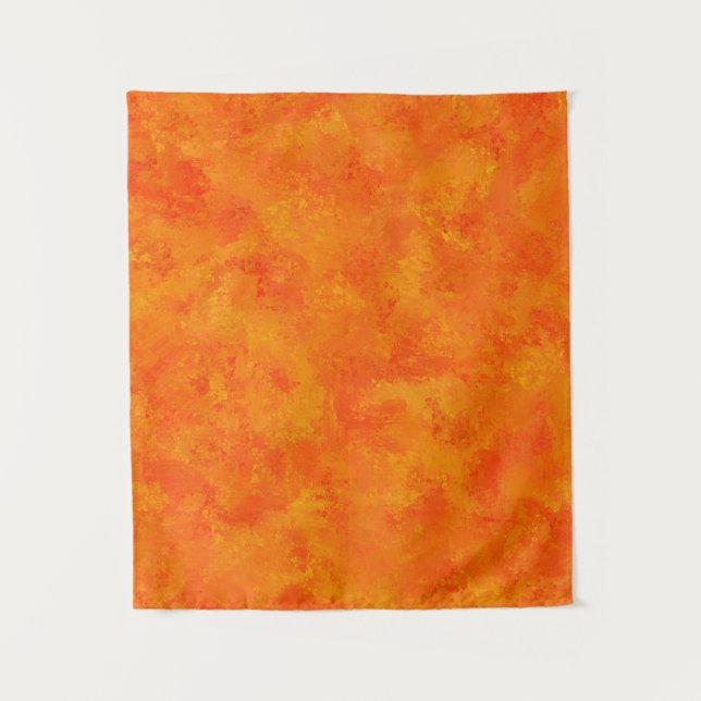Oranges abstraktes Muster  Wandteppich (Vorderseite)
