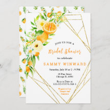 Oranges and Flowers Bridal Shower