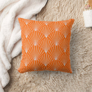 Oranges Art Deco Design Kissen