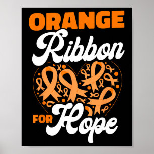 Oranges Band für Hoffnung Blutkrebsbewusstsein  Poster