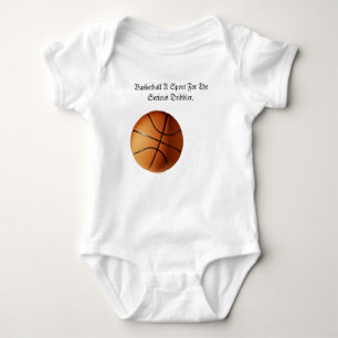Oranges Basketball Ernsthafter Dribbler-Logo, Baby Strampler