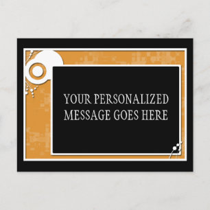 Oranges Blockschema Postkarte