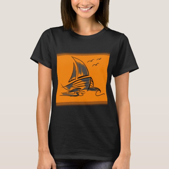 oranges Boot T-Shirt (Vorderseite)