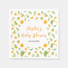 Oranges Citrus Baby Shower Serviette