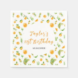 Oranges Citrus Birthday Party Serviette