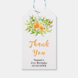 Oranges Citrus Birthday Thank You Geschenkanhänger