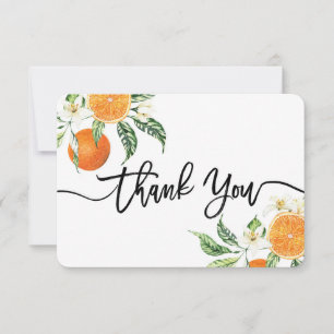 Oranges Cuties Dankeschön-Karte Dankeskarte