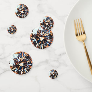 Oranges Diamantmuster Konfetti
