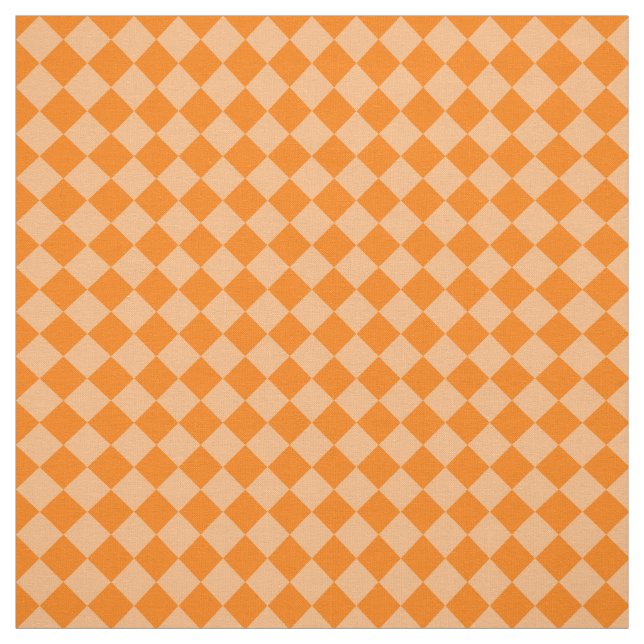 Oranges Diamantmuster mit Karomuster Stoff (Muster)