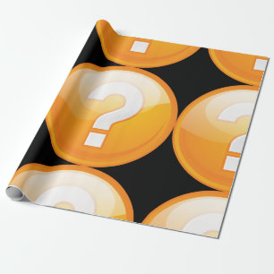 Oranges Fragezeichen Fett Modernes Symbol Geschenkpapier