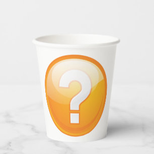 Oranges Fragezeichen Fett Modernes Symbol Pappbecher