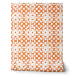 Oranges geometrisches Muster Tapete