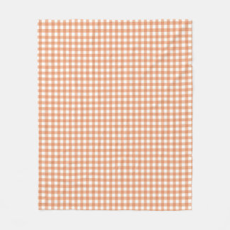 Oranges Herbst-Gingham-Gitternetz-Streifenmuster Fleecedecke