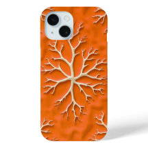 Oranges iPhone-Hülle mit organischem Muster