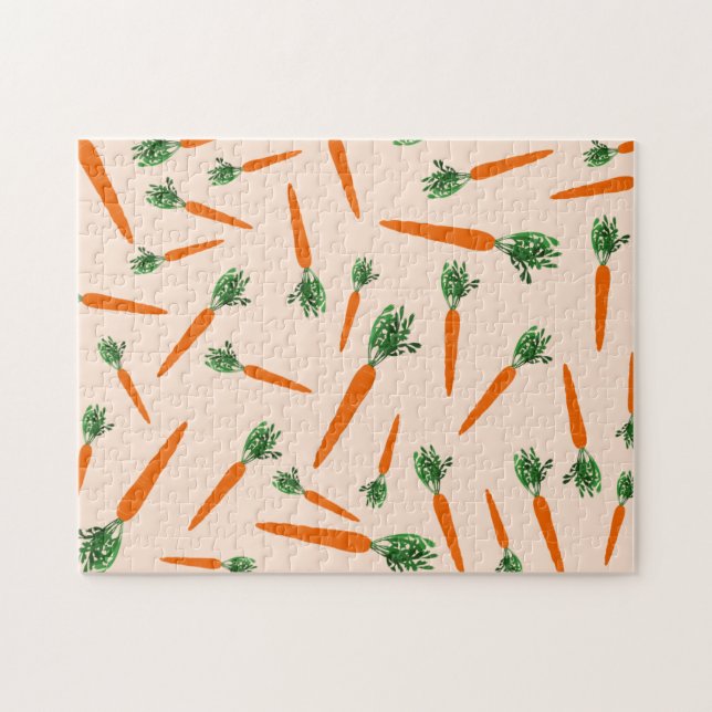 Oranges Karottenmuster Puzzle (Horizontal)