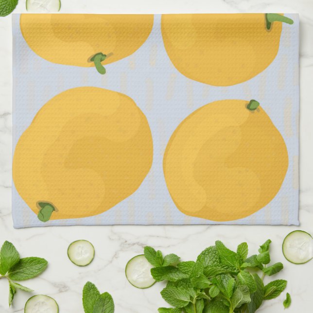 Oranges Küchenhandtuch Geschirrtuch (Gefaltet)
