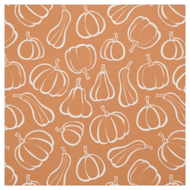 Oranges Kürbismuster Herbst Halloween Stoff (Muster)