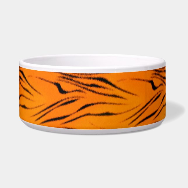 Oranges Leopardenmuster Napf (Vorderseite)