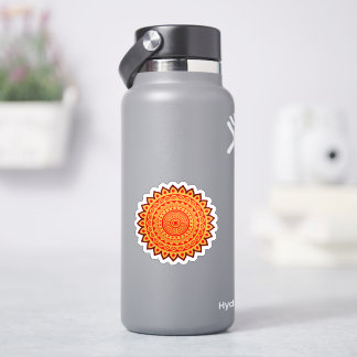 Oranges Mandala Aufkleber