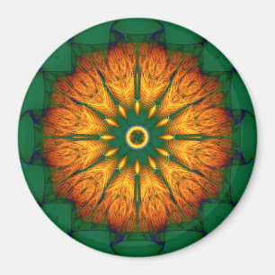 Oranges Mandala Magnet