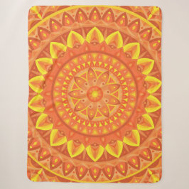 Oranges Mandala Warm Cozy Boho Lebendiges Muster Sherpadecke