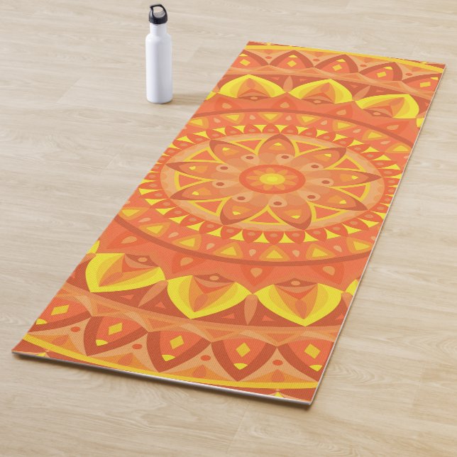 Oranges Mandala-Yoga-Zentrum Warmes Boho-Design  Yogamatte (Beispiel)