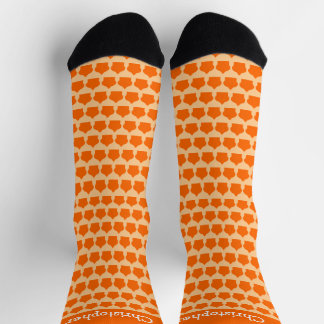 Oranges marokkanisches Musterdesign Socken