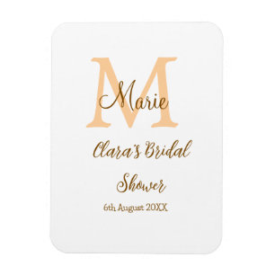 Oranges Monogramm Junggesellinnenabschied Namen hi Magnet