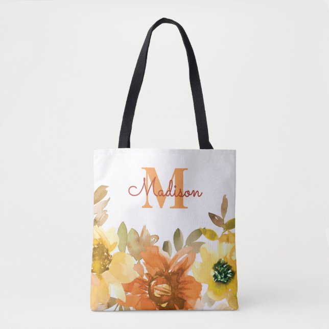 Oranges Monogramm-Name-Geschenk (Vorderseite)