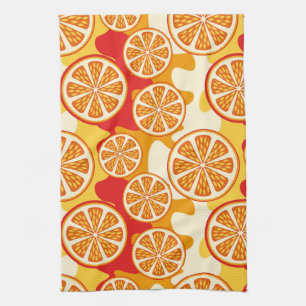 Oranges Muster Geschirrtuch