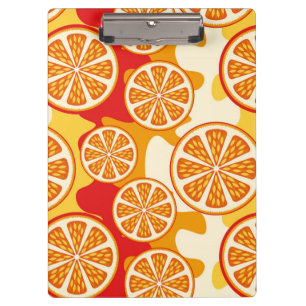 Oranges Muster Klemmbrett