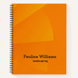 Oranges Muster mit geometrischem Farbverlauf Notizbuch