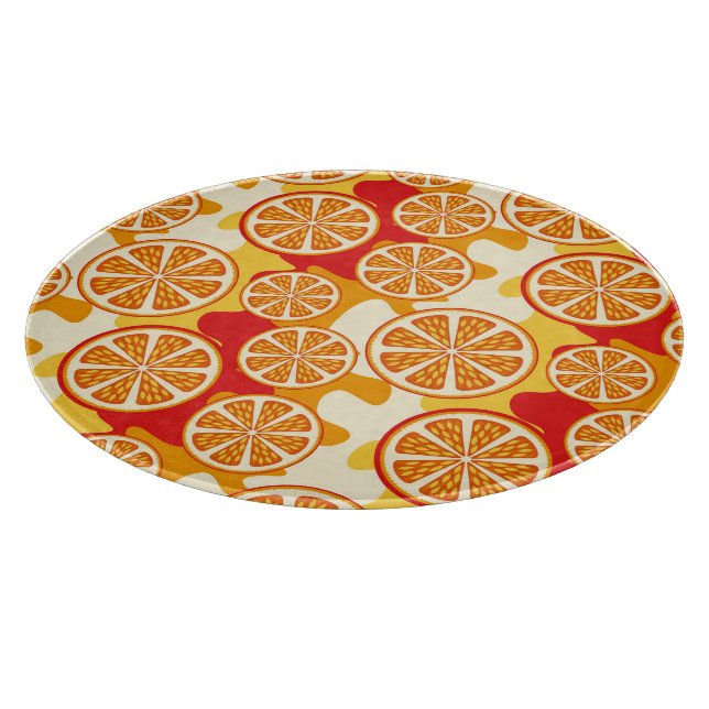 Oranges Muster Schneidebrett (Ecke)