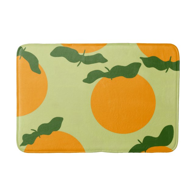 Oranges Musterdesign Badematte (Vorderseite)