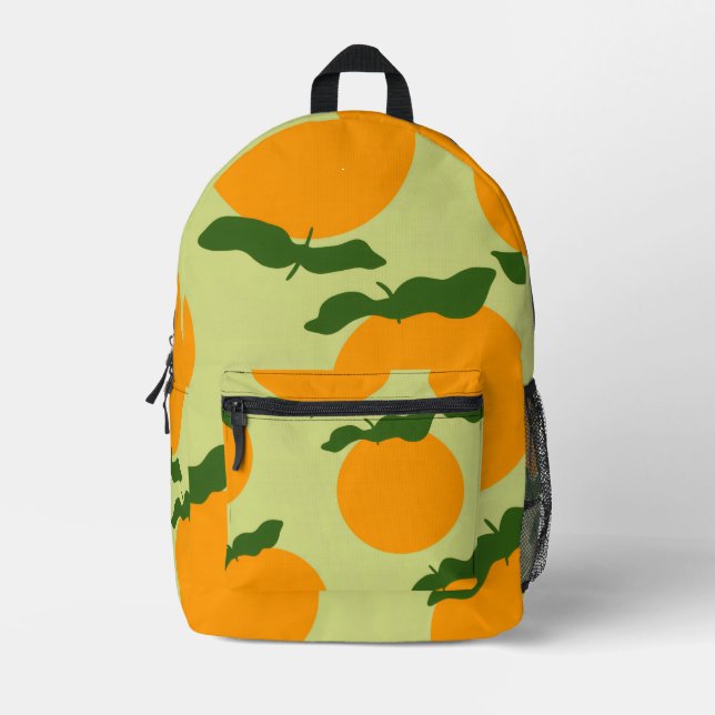 Oranges Musterdesign Bedruckter Rucksack (Vorderseite)