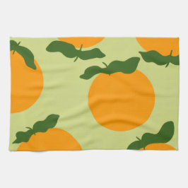 Oranges Musterdesign Geschirrtuch