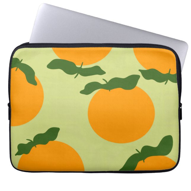 Oranges Musterdesign Laptopschutzhülle (Vorderseite)