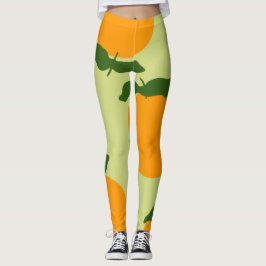 Oranges Musterdesign Leggings