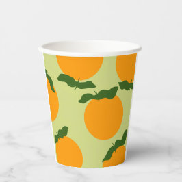 Oranges Musterdesign Pappbecher