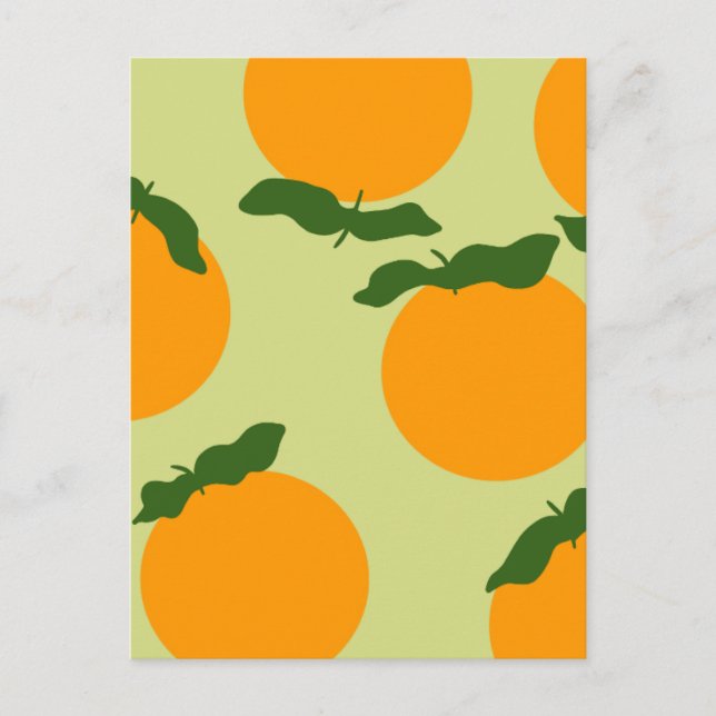 Oranges Musterdesign Postkarte (Vorderseite)